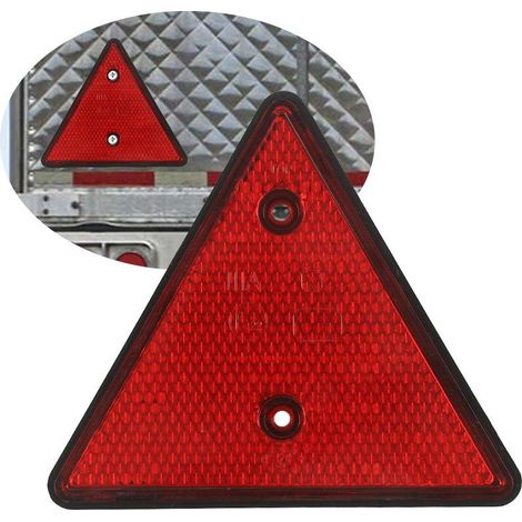 2pcs Réflecteur Camion Remorque Rouge Signalisation Sécurité Pliable Étiquette Suspension Accessoire Poids Lourd (1/5)