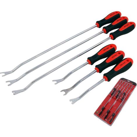 Neilsen 6pc Car Door Remover And Trim Clips Panels Blade Long Lever Set
