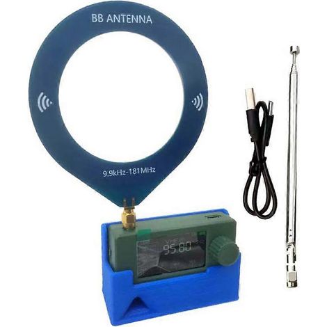 SI4732 Mini-Radio 9,9 kHz–181 MHz LSB USB AM/FM, 1,9-Zoll-Display, Kurzwellenradioempfänger SI4732 + Montagehalterung für gerade Löcher (1/5)