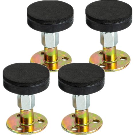 Ensemble de 4 supports télescopiques réglables à filetage pour cadre de lit anti-vibrations, butées de tête de lit compatibles avec lit, armoire, chaise, canapé (47-64 mm) (1/5)