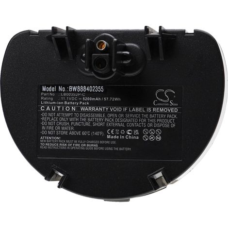 vhbw Akku Ersatz für Water Tech LB003S2P-C für Poolsauger (5200 mAh, 11,1 V, Li-Ion)