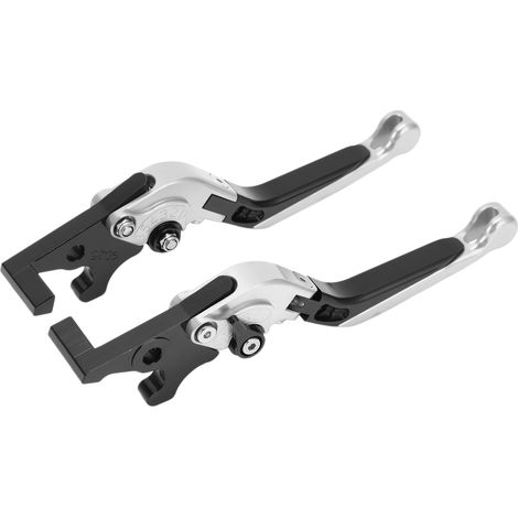 Levier de frein et d'embrayage moto, paire, extensible, compatible YAMAHA XMAX 250, 300, 400, argent (1/5)