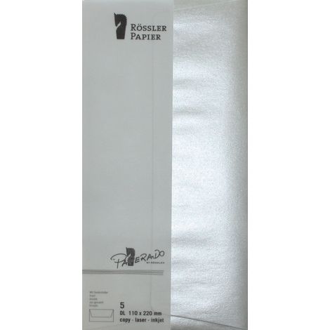 Busta americana dl carta 5 pz. argento
