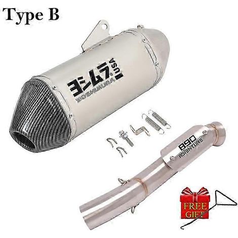 Pot d'échappement moto, tube de liaison moyen, espace, pour KTM 890 Adv Duke 890 Adventure R Rally 2019 - 2022 2023 (Type B) (1/5)