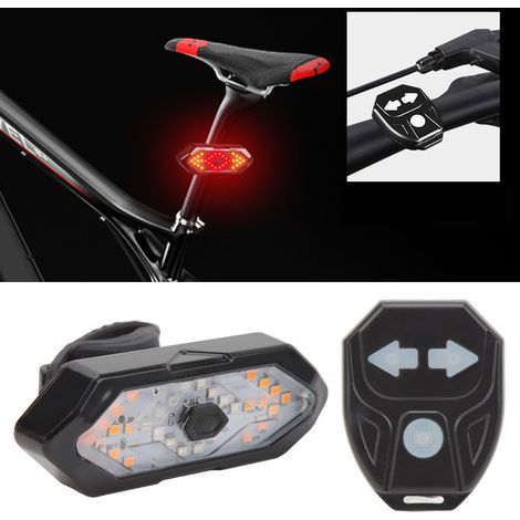 (Exklusiv in Mexiko erhältlich) Blinkendes Fahrradlicht, USB-aufladbar, LED-Fahrradrücklicht mit drahtloser Fernbedienung, Fahrradzubehör (im Lieferumfang enthalten sind das Produkt und eine Fernbedie (1/5)