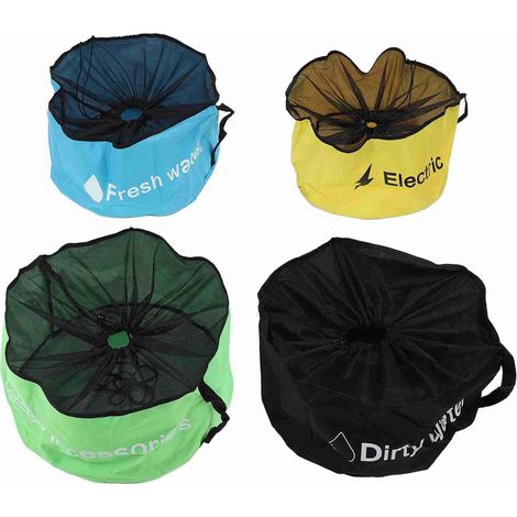 Sac de Rangement pour Tuyau d'Égout RV – Ensemble 4 Pièces en Tissu Oxford 600D – Compatible avec Câbles et Tuyaux – Accessoire Pratique pour Camping-Car et Caravane (1/5)