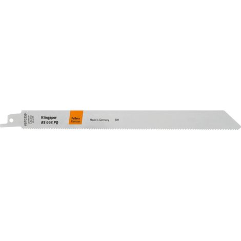 Klingspor RS 993 PQ Säbelsägeblätter, 230 x 19 x 0,9 mm Nutzlänge 210Bi-Metall, gefräst, geschränkt , 10-14 Zähne pro Zoll, SB-verpackt im Karton (1/2)