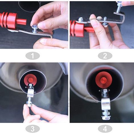 [Yue Xinghui] Simulateur de bruit de soupape d'échappement de voiture, sifflet turbo, silencieux noir M (1/5)