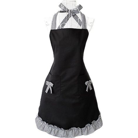 noir Femme Tablier, Tabliers Noirs Pour Femmes Avec 2 Poches, Tabliers De Cuisine Impermables, Tablier De Chef Pour Cuisiner, Jardiner, Tabliers P (1/5)