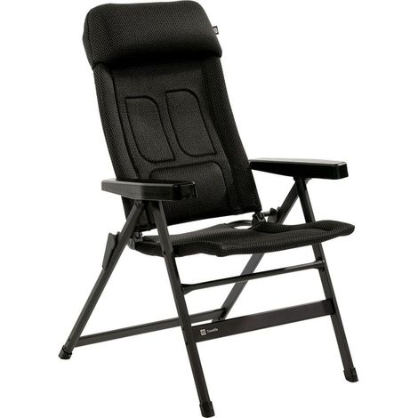 Travellife Lucca Sillón de camping negro cómodo y plegable (1/3)