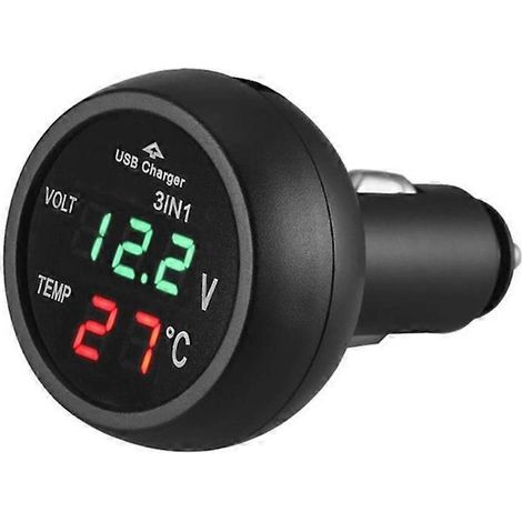 1. 12V/24V USB-Ladegerät mit LED-Digitalvoltmeter, Thermometer und Kfz-Batterietester, 3-in-1, Digitalanzeige. (140 Seiten)
