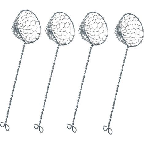 Set de 4 passoires à Fondue Tamis, Passoire à Fondue en Acier Inoxydable 23,3 cm, Acier Inoxydable 304, Accessoires pour Hot Pot, Panier à Fondue pour légumes, Poisson et Viande (1/5)