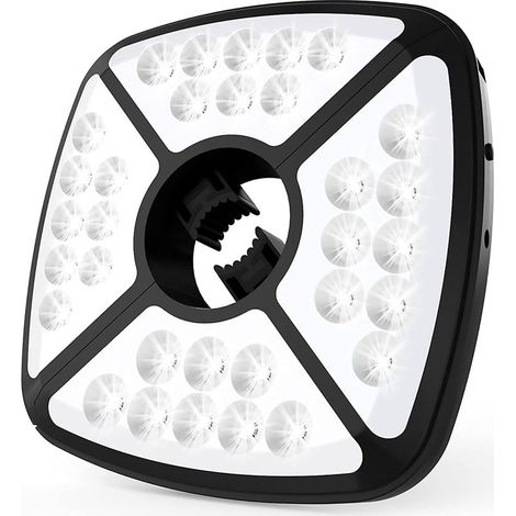 Luz recargable para sombrilla, luz LED de 32 LED con 2 modos de brillo, abrazadera elástica ajustable para sombrilla de jardín, tienda de campaña, patio exterior [Clase energética A+++] (1/5)