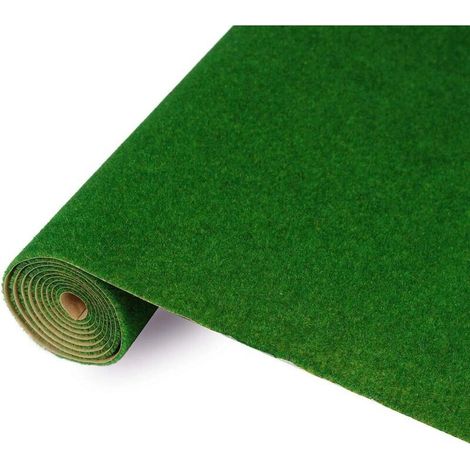 Artificial grass mat for children's decoration, arts and crafts, landscaping, DIY projects. Dark green, 50 x 150 cm