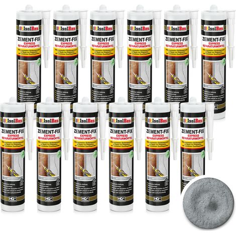 IsolBau Zement-Fix Malta grigia per riparazione e sigillatura del calcestruzzo 12 x 300 ml (1/5)