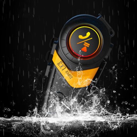 Bluetooth-Headset für Motorradhelme, kabelloser Ohrhörer für Anrufe, wasserdicht, Bluetooth 5.0 (LX3) (mit eingebautem Akku) (1/5)