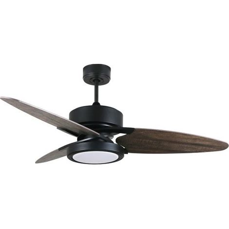 Ventilador Dc Cross 30w Negro 3 Aspas Gris/roble 6vel. 3 Colores 3250lm 132d Remoto, Memoria Y Temporizador (1/4)