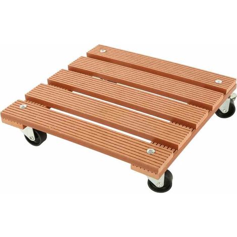 Pflanzenroller WPC, 30 x 30 cm, natur Tragkraft: 60 kg (1/2)
