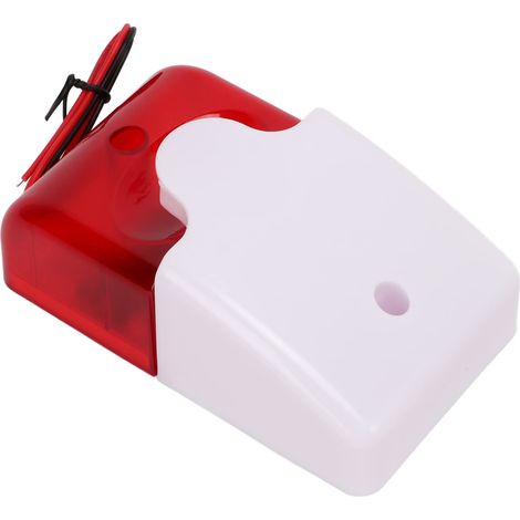 Dispositif D'avertissement de Sécurité Résistant aux Chocs D'alarme Sonore et Lumineuse de Lumière Stroboscopique Rouge Sirène Clignotante pour L'hôpital Scolaire D'intersection de Chantier(24V).