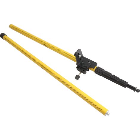 Poteau Telescopique en Aluminium pour Niveau Laser - Portée 4m & Réglage de Hauteur - Compatibilité 1/4" et 5/8" - Support de Plafond pour Plaçiste, Carreleur - Gain de Temps sur Chantier (1/5)