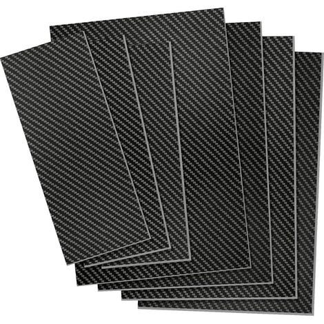 Plaque en Fibre de Carbone 3K, 200x300x2.5MM, Tissage Twill Panneau 100 % Fibre de Carbone, Finition Brillante, Légère et Haute Résistance (1/5)