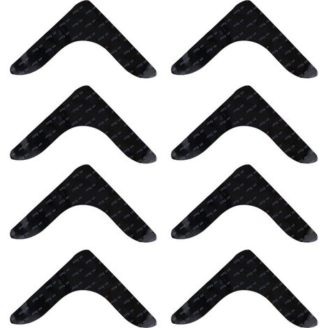 Lot de 8 bandes antidérapantes pour tapis en forme de L, noires (1/5)