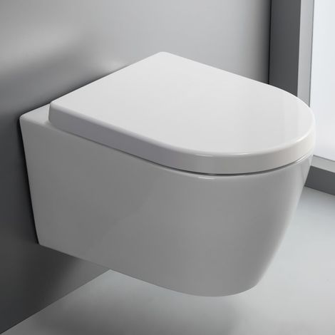 Kronenbach Tube Wand-WC-Set spülrandlos inkl. WC-Sitz wrapover (1/5)