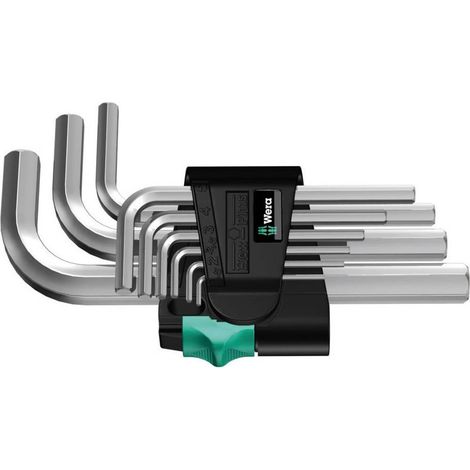 Wera 950/9 SM N Brugola interna Kit di chiavi a brugola 1.5 mm, 2 mm, 2.5 mm, 3 mm, 4 mm, 5 mm, 6 mm, 8 mm, 10 mm 9 par