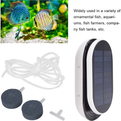 AP007 Pompe à air solaire 3 niveaux oxygénateur portable aérateur pour aquarium et bassin de poissons (1/5)