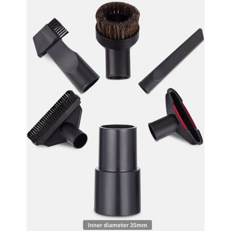 Tete Aspirateur - Tete Plate 2-en-1 - Brosse Poils Cheval - Adaptateurs 32 mm et 35 mm - Kit 4 Pieces (1/4)