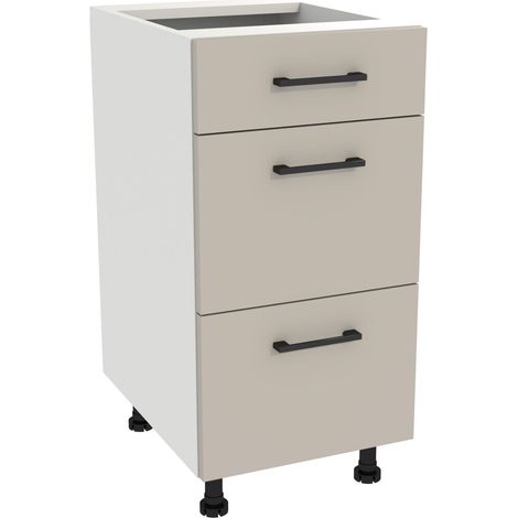 Küchenschrank mit Schubladen Super Slim 40 Capri Weiße Front Kaschmir Matt (1/5)