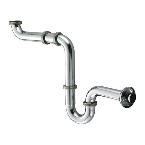 Siphon economie d'espace g 1 1/4 chromée