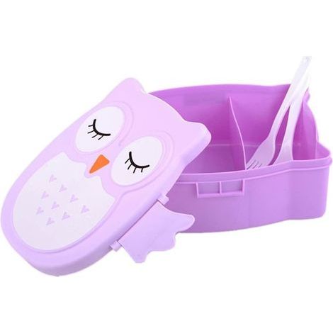 Boîte à déjeuner bento en forme de hibou chinois, facile à ouvrir et à ranger, idéale pour le micro-ondes (1/4)