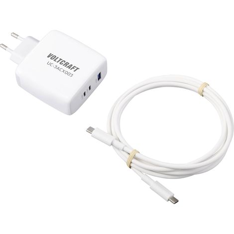 VOLTCRAFT UC-3ACX003 Chargeur USB 120 W intérieure Courant de sortie (max.) 5 A 3 x 1x USB-A, 2x USB-C® GaN X930622 (1/5)