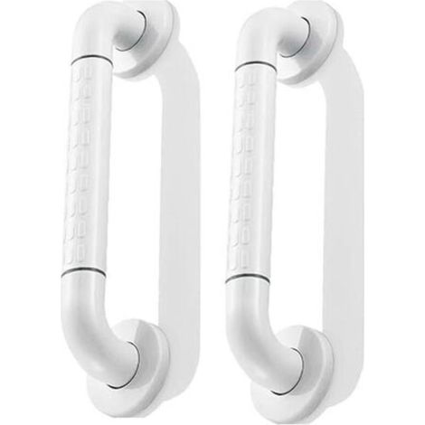 Haltegriffe für Dusche und Bad, weiße Edelstahl-Duschgriffe, 40 cm, 2er-Set, weiß (1/5)