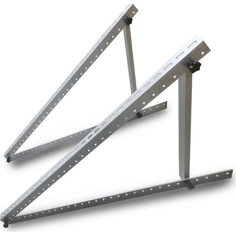 Estexo – Support de montage pour panneau solaire – Aluminium robuste – Fixation sur toiture plate – Longueur 104/114 cm – Inclus vis acier inoxydable