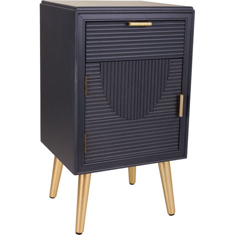 Mesita de madera gris oscuro 39.5x36x70.5 (1/5)
