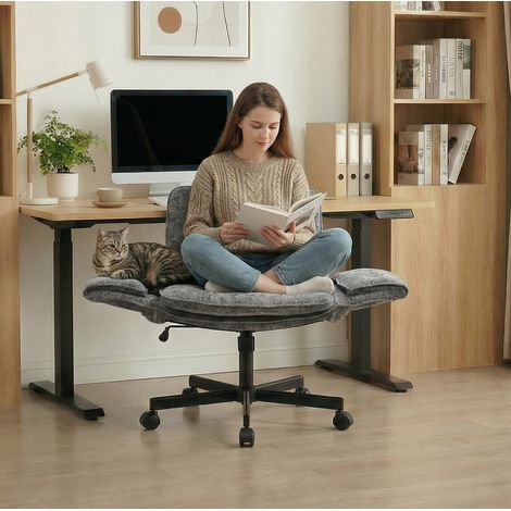 Silla escritorio giratoria ajustable con ruedas OKMYHOME (1/4)