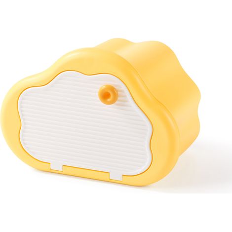 Maison de hamster en plastique jaune avec porte coulissante en forme de nuage (175×120×120 mm) – Abri spacieux et abrité pour les hamsters, les gerbilles et les petits rongeurs