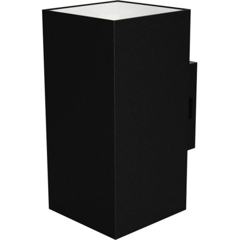 Applique moderno lampadari bartalini idor q2 led cct ip65 termoplastico biemissione, finitura metallo nero