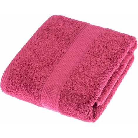 HOMESCAPES Frottee Duschtuch 100% Baumwolle pink