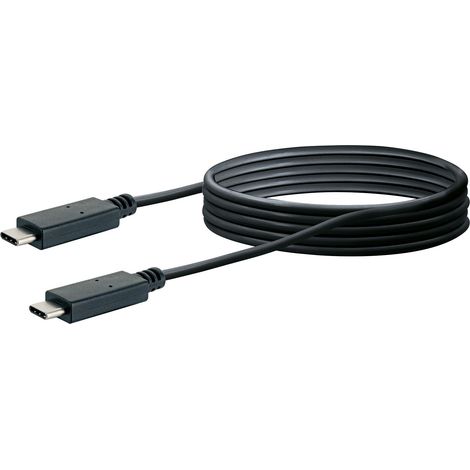 Schwaiger USB Anschlußkabel 2 m 2x USB 3.2 Type C, schwarz USB Kable