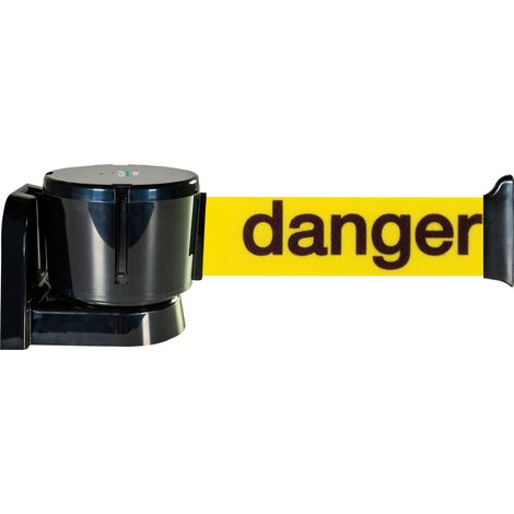 Enrouleur mural grande longueur avec sangle jaune danger 12m x 50mm - 2811149 (1/2)