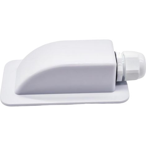 fundas impermeables ABS para techo solar, 1 compartimento, funda para cable para aire acondicionado solar satelital, caravana, barco, color blanco (1/5)