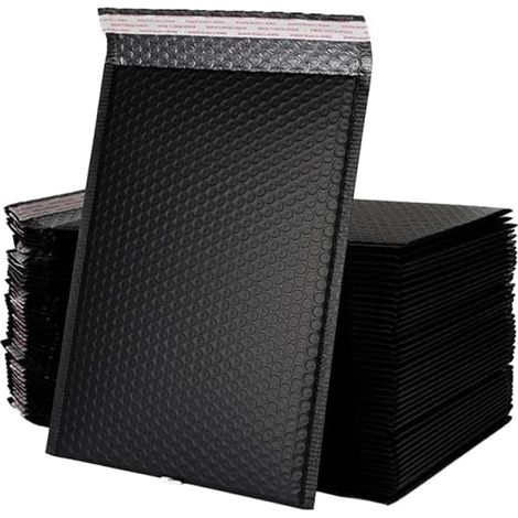 Pack of 25 Black Bubble Wrap Envelopes Waterproof and Shockproof Filling Pouch Self-Sealing Protect Express Pouch for Shipping 33 x 25 cm (1/5)