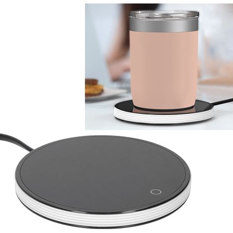 Sous-verre isotherme pour tasse à café/tapis chauffant/support pour tasse à eau/chauffe-tasse/chauffe-thé/chauffe-café de bureau/norme américaine 110 V blanc (1/5)
