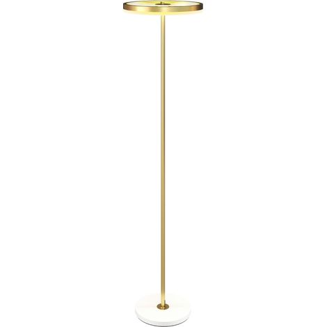 Lampada da terra LED dimmerabile in metallo dorato 157,5 cm, 3 livelli - CHICFURN (1/5)