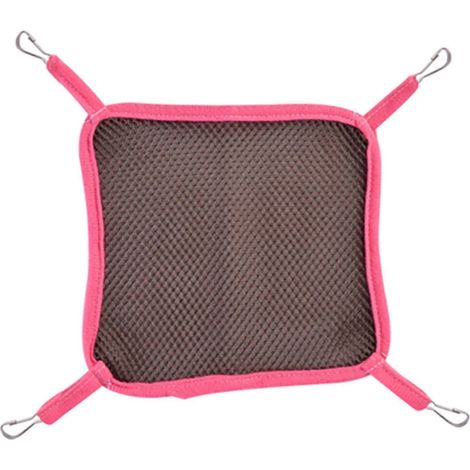 Hamac suspendu en tissu mesh respirant et doux pour cage d'animal de compagnie, avec crochets métalliques, pour hamster, cochon d'Inde ou squid.