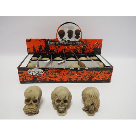 1 TESCHIO GRIGIO H4,5X5,5X4,5CM ASSORTITO FESTA HALLOWEEN