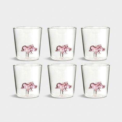 Set 6 bicchieri in vetro di design Made in Italy Dodù (1/2)